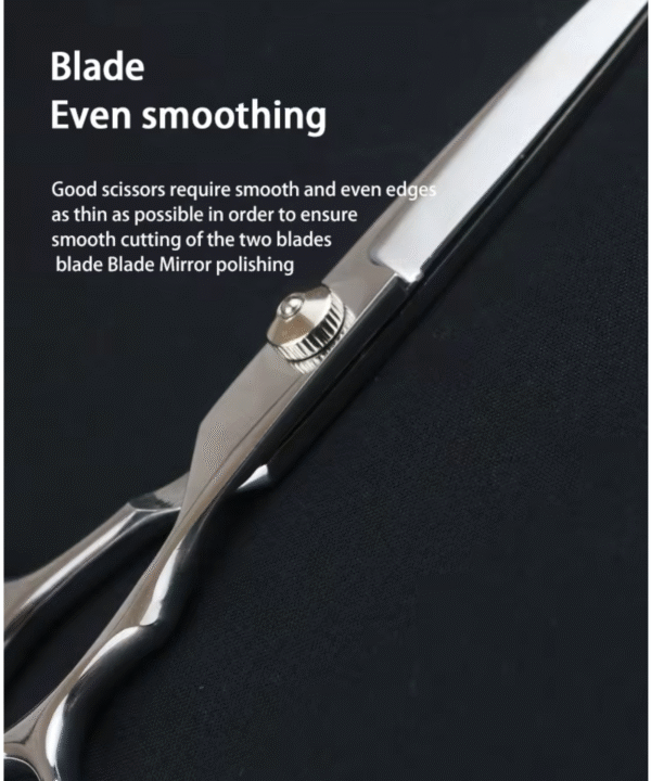 HairStylist Professional Salon & Barber 5.5 Flat Blade Scissors - Silver - Image 3