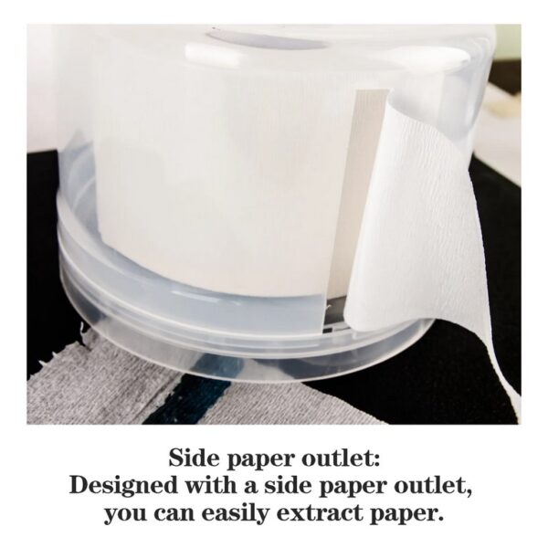 Dispenser for Barber & Salon Neck Tape Ruffle Paper Rolls with Suction Cups - Image 7