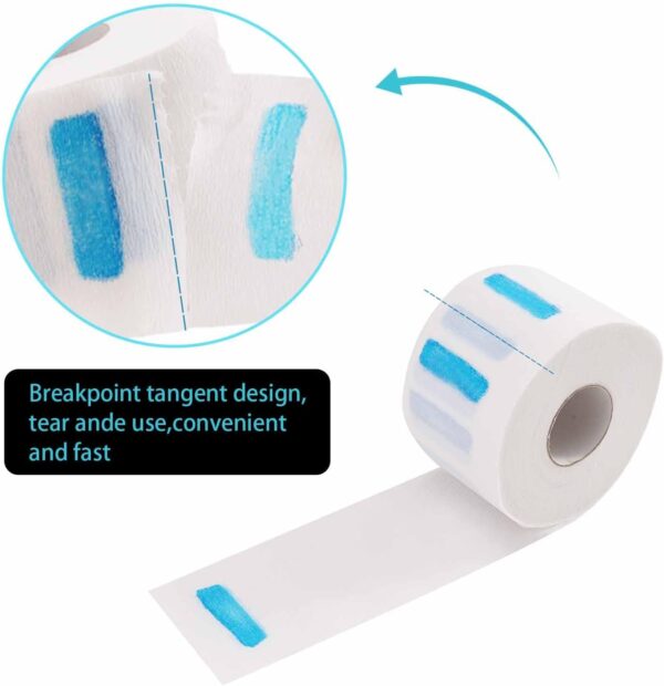 Disposable Barber & Salon Stretchy Paper Neck Tape Roll Strips for Haircut Styling - White - Image 6