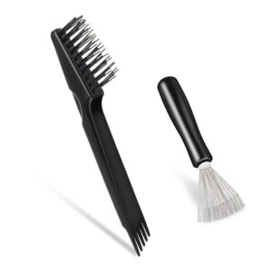 Hair Brush Cleaning Tool Comb Cleaner and Mini Remover Kit - Black 2 Piece