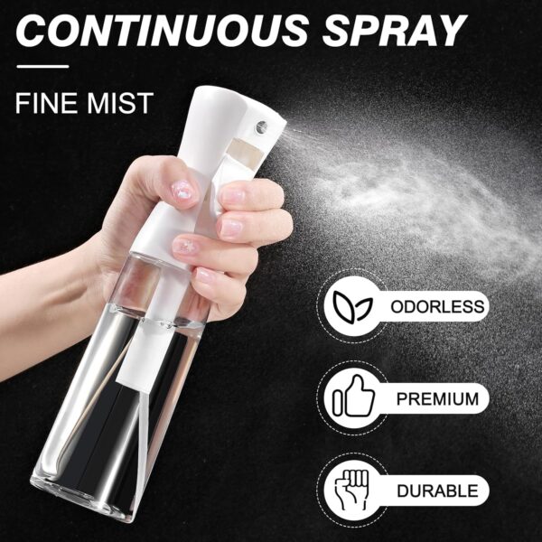 Multipurpose Continuos Fine Mist Spray Bottle Clear & White 200ml - Image 3