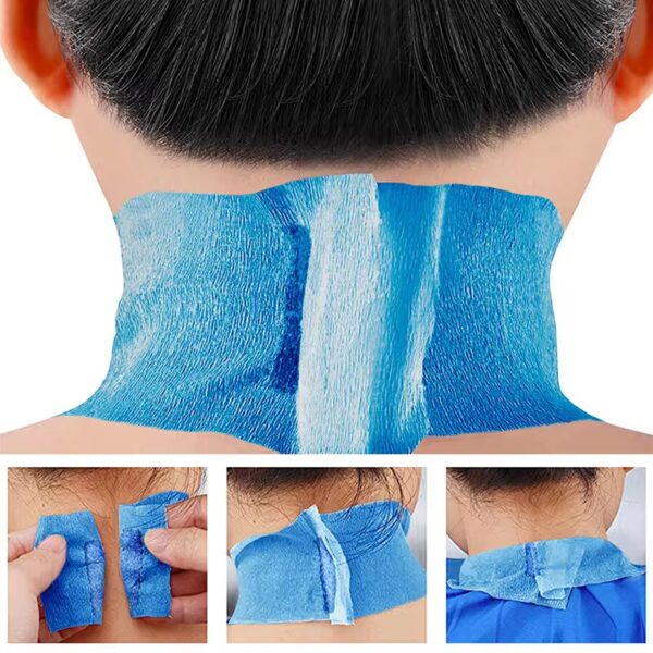 Disposable Barber & Salon Stretchy Neck Band Strips Haircut Styling - Blue - Image 5
