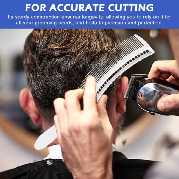 Dual-Layer Positioning Fade Curved Barber Hair Cutting Comb DIY Kit Professional Adjustable Barber Fade Hair Cutting Curved Design Positioning Comb Hair Clipper Comb - Image 10