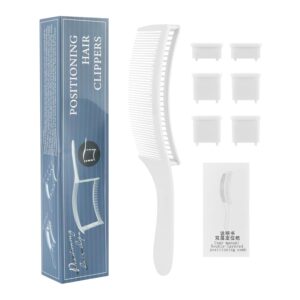 Dual-Layer Positioning Fade Curved Barber Hair Cutting Comb DIY Kit Professional Adjustable Barber Fade Hair Cutting Curved Design Positioning Comb Hair Clipper Comb