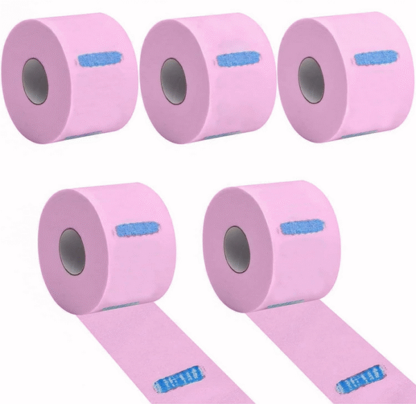 Disposable Barber & Salon Stretchy Neck Band Strips Haircut Styling - Pink - Image 3