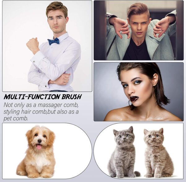 Shampoo and Massage Hairbrush Comb, Scalp Massager and Pet Grooming 2Pack - Image 20