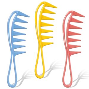 Wide Tooth Shark Comb for Barber & Salon Hairstylists Candy Color Range for Curly & Straight Wet Hair