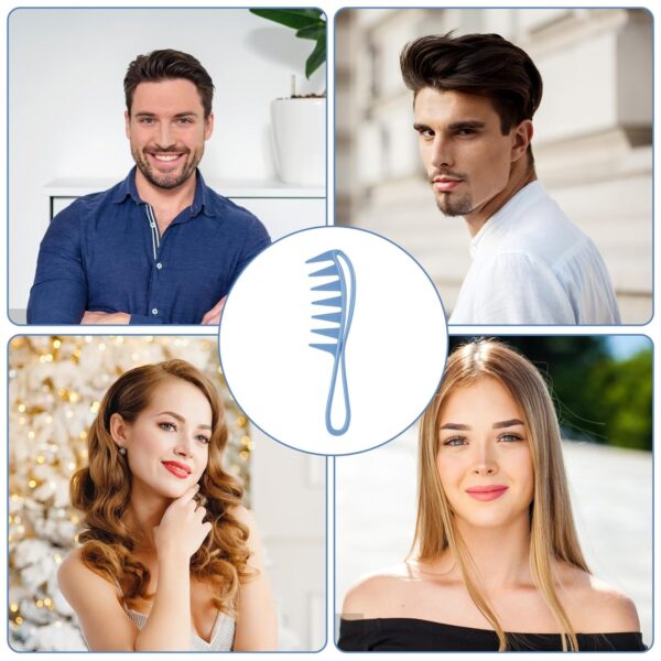Wide Tooth Shark Comb for Barber & Salon Hairstylists Candy Color Range for Curly & Straight Wet Hair - Image 6