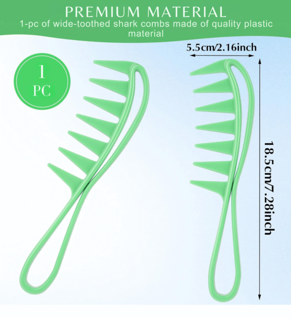 Wide Tooth Shark Comb for Barber & Salon Hairstylists Candy Color Range for Curly & Straight Wet Hair - Image 10