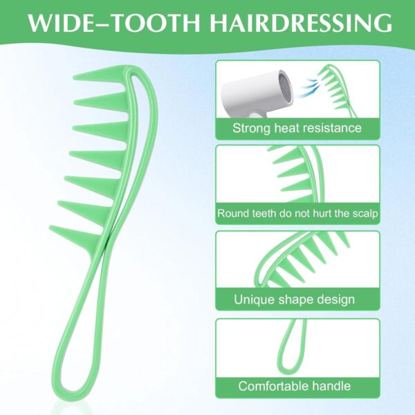 Wide Tooth Shark Comb for Barber & Salon Hairstylists Candy Color Range for Curly & Straight Wet Hair - Image 8