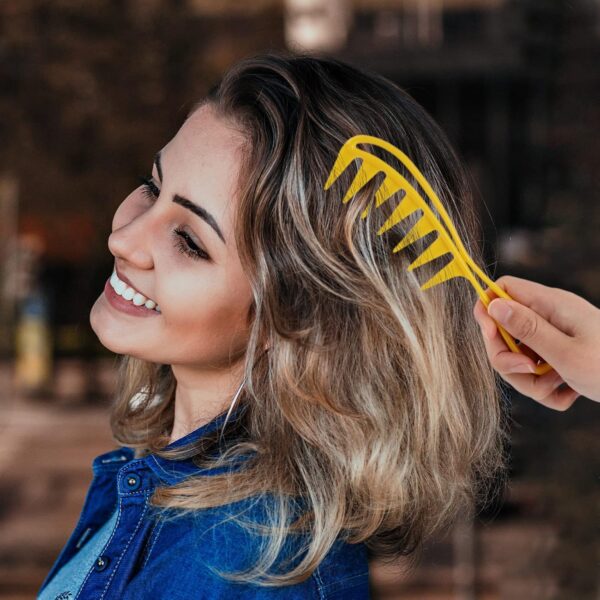 Wide Tooth Shark Comb for Barber & Salon Hairstylists Candy Color Range for Curly & Straight Wet Hair - Image 13