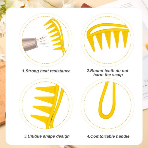 Wide Tooth Shark Comb for Barber & Salon Hairstylists Candy Color Range for Curly & Straight Wet Hair - Image 14