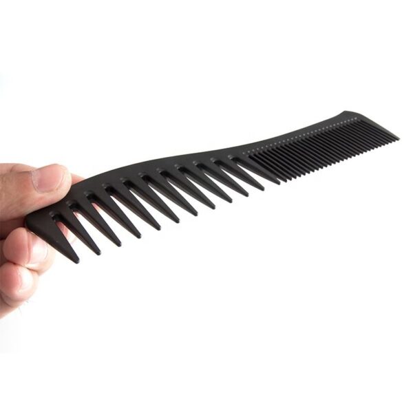 Professional Salon & Barber Wide Tooth Hair Cutting Comb Set Black 2 Pcs - Image 18