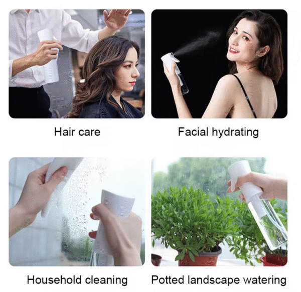 Multipurpose Continuous Mist Spray Bottle 300ml White. - Image 6