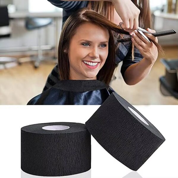 Disposable Barber & Salon Stretchy Paper Neck Roll Strips Haircut Styling - Black - Image 12