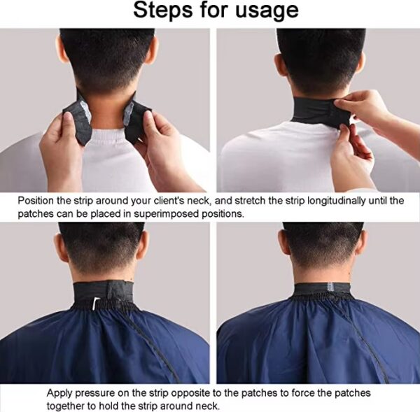 Disposable Barber & Salon Stretchy Paper Neck Roll Strips Haircut Styling - Black - Image 14