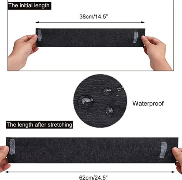 Disposable Barber & Salon Stretchy Paper Neck Roll Strips Haircut Styling - Black - Image 10