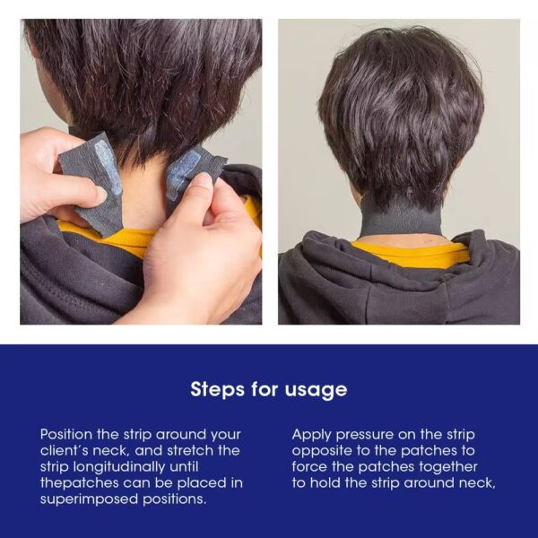 Disposable Barber & Salon Stretchy Paper Neck Roll Strips Haircut Styling - Black - Image 15