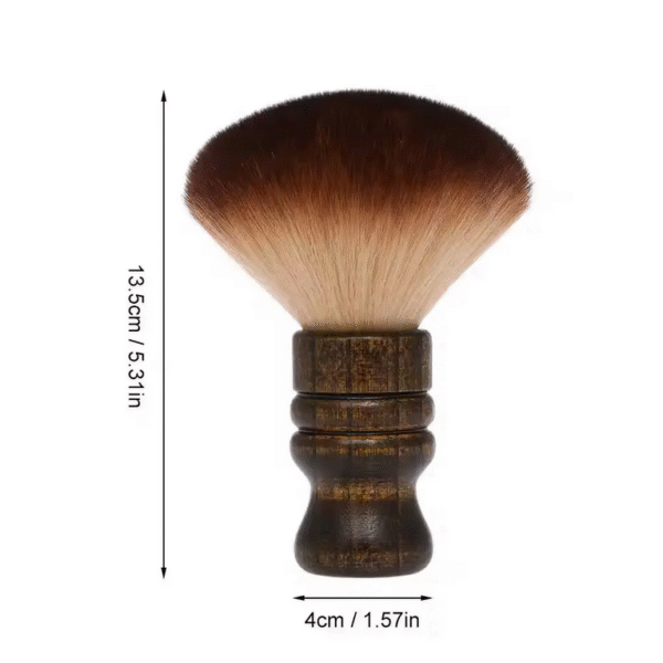 Professional Hairstylist Neck & Face Cleaning Duster Brush - Wooden - Image 3